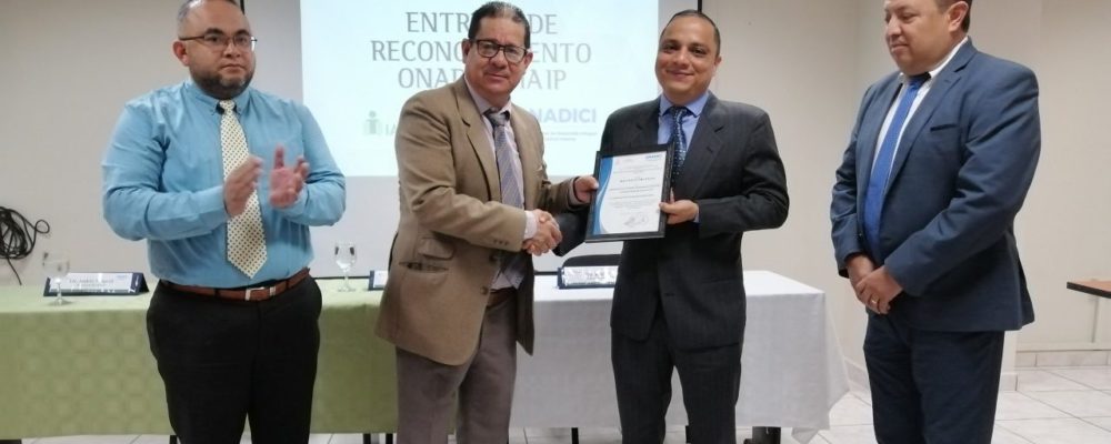 ONADICI reconoce al IAIP por su Destacada Labor en el Cumplimiento del Control Interno Institucional del 2019