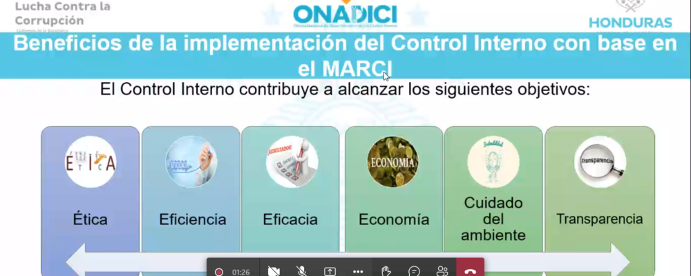 Servidores Públicos del IAIP, fueron capacitados por ONADICI, sobre la Herramienta de Control Interno MARCI