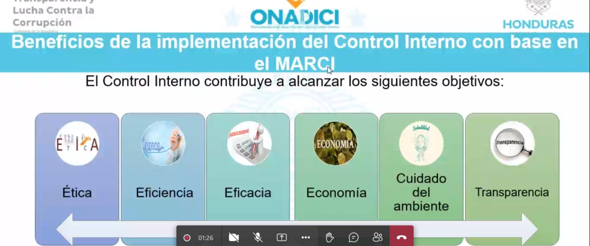 Servidores Públicos del IAIP, fueron capacitados por ONADICI, sobre la Herramienta de Control Interno MARCI